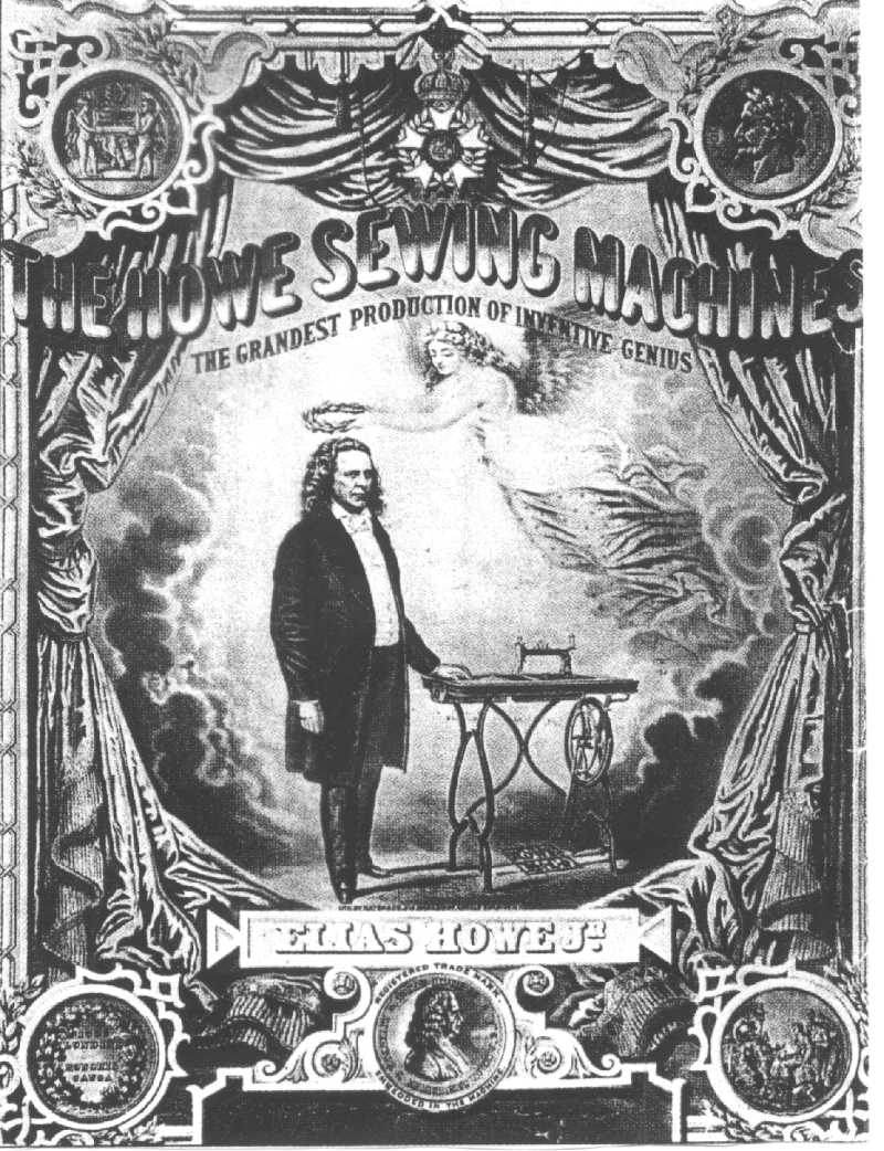 Advertising Poster for Elias Howe, inventor of the sewing machine