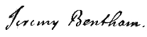 signature of J.Bentham