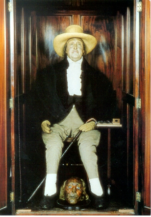 The Auto-Icon - Bentham's body at University College, London. (yes, that's his real head!)